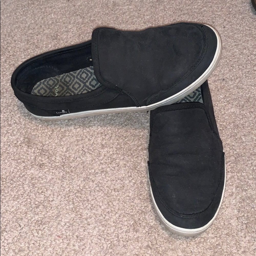 Black Suede Sanuk View 2